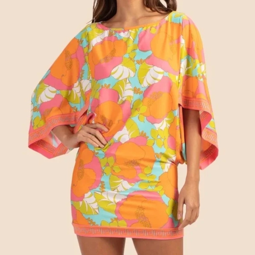 TRINA TURK Playa De Flor Tunic Cover-up Size XL